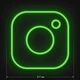 Вивіска світильник для соцмереж неонова LED Інсайт Неон Логотип Instagram M Зелений - зображення 1