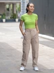Футболка хлопковая короткая женская Uniqlo 96994257 S Зеленая (1159793225) - изображение 4