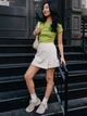 Футболка хлопковая короткая женская Uniqlo 96994257 S Зеленая (1159793225) - изображение 5