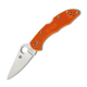 Ніж складальний Spyderco Delica 4 Flat Ground Orange замка Back Lock C11FPOR - зображення 2