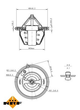 Термостат NRF 725196 Hyundai I30, IX35, IX20, I40, I20, Tucson; KIA Rio, Ceed, Sportage, Optima, Carens, Pro Ceed, Soul 255002A100, 256102A760 - зображення 2