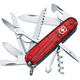 Складаний швейцарський ніж Victorinox Vx13713.T Huntsman 15 функцій 91 мм червоний-напівпрозорий - зображення 1