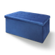 Пуф для хранения велюровый MVM двойной TH-06 Синий (TH-06 BLUE) - изображение 2
