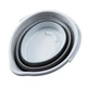 Відро складане MVM BIN-17 10L Біло/сіре (BIN-17 10 л WHITE/GRAY) - зображення 2
