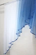 Кухонная занавеска VR-Textil № 023к белый с синим 150х150 см (59-722) - изображение 5