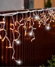 Вулична гірлянда бахрома 150 LED+FLASH, 9x0, 6 м, білий каучук, статичний режим + мерехтіння, 220 В, IP65 Теплий білий - зображення 1