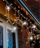Вулична гірлянда бахрома 150 LED+FLASH, 9x0, 6 м, білий каучук, статичний режим + мерехтіння, 220 В, IP65 Теплий білий - зображення 4