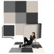 Мат-пазл Hop-Sport EVA 1см HS-A010PM 9 частей 60x60 черный белый серый защитные маты пазлы - изображение 1