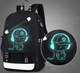 Рюкзак молодіжний Music з USB міський Чорний, що світиться в темряві - зображення 1