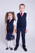 Жилетка Maksim & Liza школьная трикотажная вязаная 134 см синяя (500052105002) - изображение 3