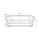 2-місний диван Manchester Wersal 180x74x100 (MANCHESTER_2) 003328 - изображение 2
