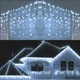 Світлодіодна вулична гірлянда Бахрома 192 LED 6м x 0.6м 220V холодний білий - зображення 1