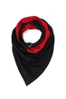 Шарф My Scarf двухсторонний черно-красный, кэжуал, вискоза, трикотаж на пуговице - изображение 1