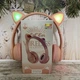 Беспроводные детские наушники с кошачьими ушками и подсветкой Cat Ear P47M Розовые - изображение 4