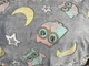 Плед дитячий Magic Blanket "Сова" флісовий сірий 160х200см - зображення 2