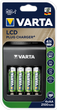 Зарядний пристрій Varta LCD Plug Charger+ EU 4x 2100 mAh Чорне (57687101441) - зображення 2