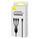 Кабель Baseus Flash Series Ⅱ One-for-three Fast Charging Cable Type-C to Lightning+Type-C+MicroUSB 100W 1.5m CASS030201 Black - изображение 5
