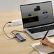 Док-станция адаптер хаб Baseus Metal Gleam Series 6-in-1 Multifunctional Type-C HUB Docking Station WKWG030013 Grey - изображение 6