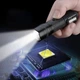 Водонепроницаемая металлическая USB зажигалка с фонариком, со встроенным аккумулятором, электроимпульсная 2 дуги (черная) (DRAGON, F202) - изображение 4
