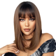 Парик Medium Ombre Brown Light, натуральные синтетические волосы - изображение 1