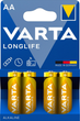 Батарейка Varta Longlife AA BLI 4 Alkaline (04106101414) - зображення 1