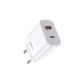 СЗУ REMAX RP-U68 Surie 20W PD/QC Fast Charge EU разъемы USB Type-C/USB Type-A White - изображение 1