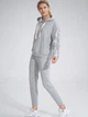 Bluza damska z kapturem kangurka Figl M801 M Szara (5902194407090) - obraz 3