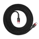Кабель зарядный Baseus Cafule Type-C to Type-C 3A QC3.0 PD 2.0 2 м Black/Red (YM0371) - изображение 1