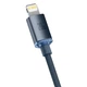 Кабель зарядный Baseus Crystal Shine USB Type C to Lightning 20 Вт 1.2 м Black (CAJY000201) - изображение 3