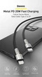 Кабель зарядный Baseus Cafule Metal USB Type C to Lightning 20 Вт 1 м Black (CATLJK-A01) - изображение 8