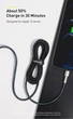 Кабель зарядный Baseus Cafule Metal USB Type C to Lightning 20 Вт 1 м Black (CATLJK-A01) - изображение 9