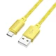 Кабель заряджання BOROFONE BX95 USB для Type-C (3А) екстра міцність (1M) для синхронізації для телефону/смартфону Android/Samsung Золотий - зображення 1