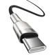 Кабель зарядный Baseus Cafule Metal Type-C to Type-C 100W 2 м Black (CATJK-D01) - изображение 2