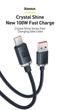 Кабель зарядный Baseus Crystal Shine Series USB to Type-C 100W 1.2м Black (CAJY000401) - изображение 2