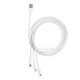 Кабель зарядный Baseus Superior Series 3 in 1 USB Type-C+micro USB+Lightning 3.5A 1.5м White (CAMLTYS-02) - изображение 5