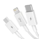 Кабель зарядный Baseus Superior Series 3 in 1 USB Type-C+micro USB+Lightning 3.5A 1.5м White (CAMLTYS-02) - изображение 2