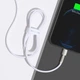 USB кабель Lightning Baseus Cafule Metal Data Cable 2,4A 1m White (CALJK-A02) - изображение 5
