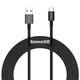 Зарядний кабель Baseus Superior USB Type A - USB Type C 66 Вт SuperCharge SCP 2 м Black (CATYS-A01) - зображення 1