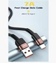 Кабель зарядный Essager USB-A to Type-C 7A 100W 20V 5A Fast Charging 0.5 м Black (EXCT-XCB01) - изображение 2