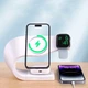 Беспроводная зарядная подставка 4в1 VIKEFON 15 Вт для IPhone, AirPods, Apple Watch, белая (72946045) - изображение 6