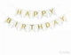 Гірлянда паперова "Happy Birthday" біла - зображення 1