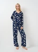 Пижама (рубашка + штаны) женская из вискозы Trendyol THMAW21PT0048 38 Navy (8683047534992) - изображение 1