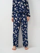 Пижама (рубашка + штаны) женская из вискозы Trendyol THMAW21PT0048 38 Navy (8683047534992) - изображение 4