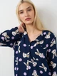 Пижама (рубашка + штаны) женская из вискозы Trendyol THMAW21PT0048 38 Navy (8683047534992) - изображение 6