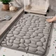 Килимок для ванної YourFind Stone PREMIUM 60x40 см, з ефектом пам'яті Memory Foam, антиковзкий, швидковисихаючий, водопоглинаючий, Сірий - зображення 6