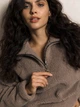 Толстовка Теді жіноча зимова з коміром на блискавці Seventeen XXL-3XL Коричнева 2115.5527 - зображення 2
