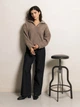 Толстовка Теді жіноча зимова з коміром на блискавці Seventeen XXL-3XL Коричнева 2115.5527 - зображення 3