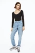 Жіночий лонгслів H&M M чорний 6091126848 - зображення 1