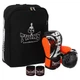 Перчатки для бокса с бинтами в комплекте Twins Special Heroe 9943 10 унций Black-Orange - изображение 1