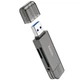 Картридер із роз'ємом Type-C і USB HOCO card reader (USB3.0,Type-C, SD/TF, 5Gbps), Black - зображення 4